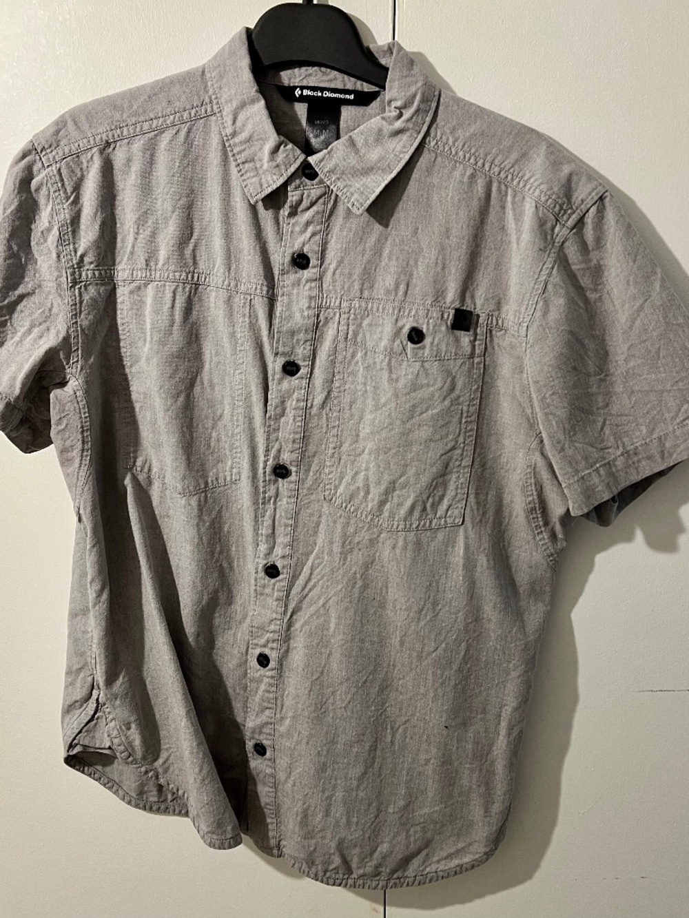 Black Diamond Grey Short Sleeve Shirt Medium
